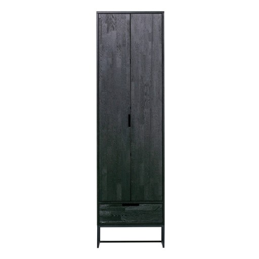 Șifonier negru din lemn de frasin 60x210 cm Silas – WOOOD