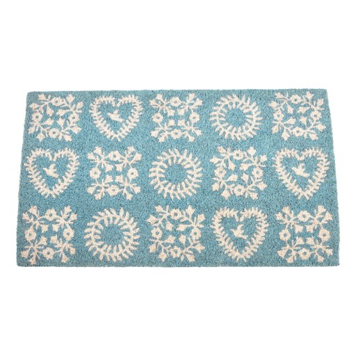 Covoraș de intrare din fibre de nucă de cocos 43x73 cm Blue Friendship – Rex London