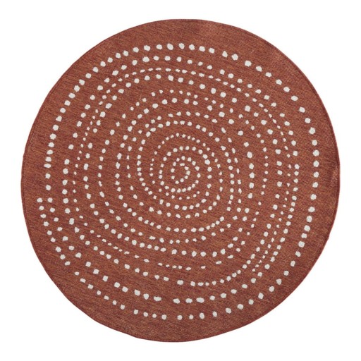 Covor adecvat pentru exterior NORTHRUGS Bali, Ø 140 cm, roșu