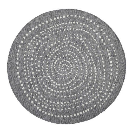 Covor adecvat pentru exterior NORTHRUGS Bali, Ø 200 cm, gri