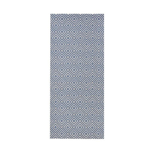 Covor de exterior NORTHRUGS Karo, 80 x 200 cm, albastru