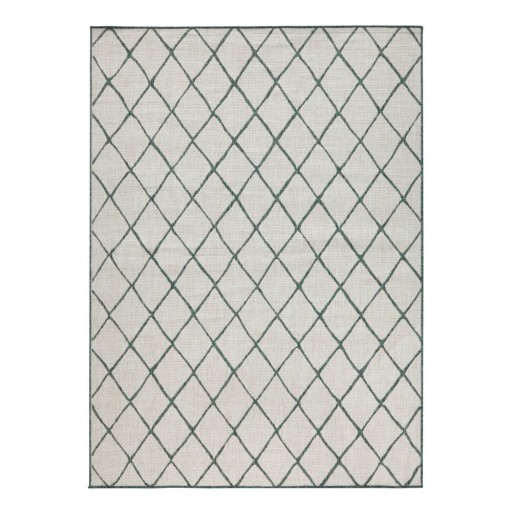 Covor adecvat pentru exterior NORTHRUGS Malaga, 80 x 150 cm, verde - crem