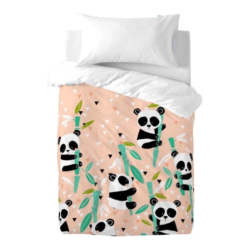 Lenjerie de pat din bumbac pentru copii Moshi Moshi Panda Garden, 100 x 120 cm