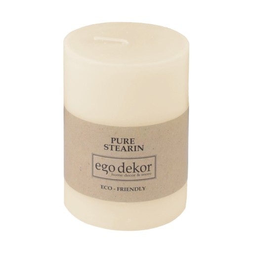 Lumânare Eco candles by Ego dekor Friendly, durată ardere 37 h, crem