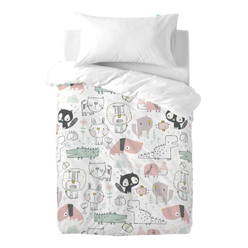 Lenjerie de pat din bumbac pentru copii Moshi Moshi Best Buddies, 100 x 120 cm