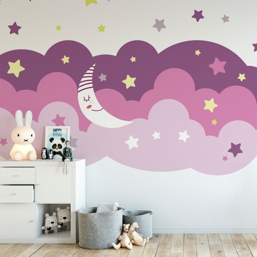 Autocolant Ambiance Scandinavian Clouds Starry Sky