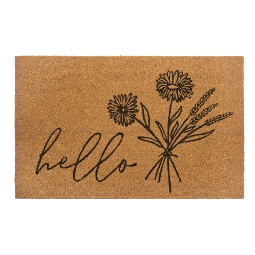 Covoraș de intrare din fibre de cocos 75x45 cm Hello & Flowers - Hanse Home