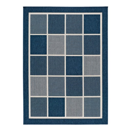 Covor pentru exterior Universal Nicol Squares, 120 x 170 cm, albastru-gri