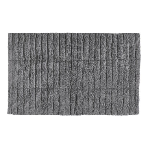 Covoraș din bumbac pentru baie Zone Tiles, 80 x 50 cm, gri