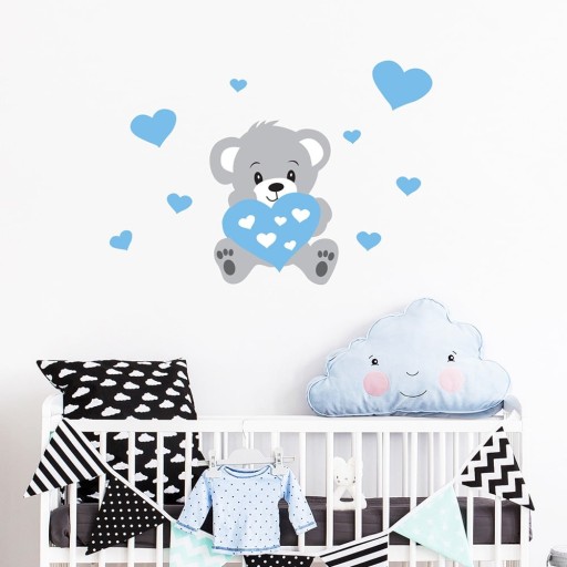 Autocolant pentru perete Ambiance Teddy Blue