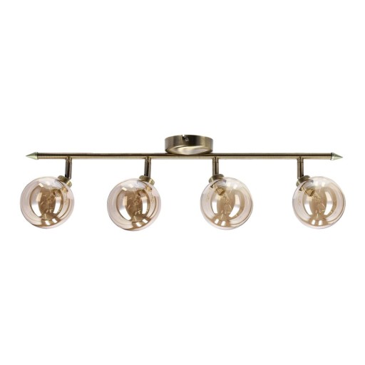 Plafonieră în culoarea bronz cu abajur din sticlă ø 10 cm Rodia – Candellux Lighting