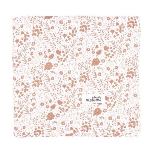 Pătură pentru copii alb/maro deschis 120x120 cm Caramel Meadow – Malomi Kids