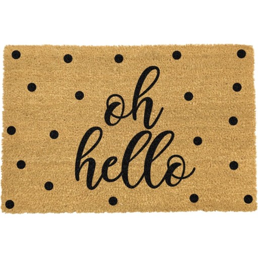 Covoraș de intrare din fibre de nucă de cocos 40x60 cm Oh Hello – Artsy Doormats