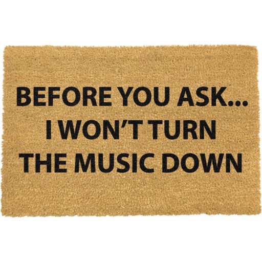 Covoraș de intrare din fibre de nucă de cocos 40x60 cm Loud Music – Artsy Doormats