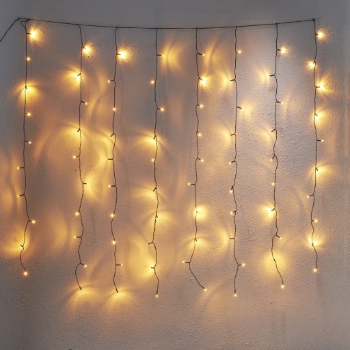 Șirag luminos pentru exterior cu LED Star Trading Curtain, lungime 1,3 m