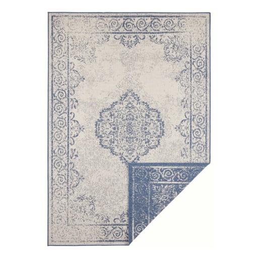 Covor adecvat pentru exterior NORTHRUGS Cebu, 80 x 150 cm, albastru-crem