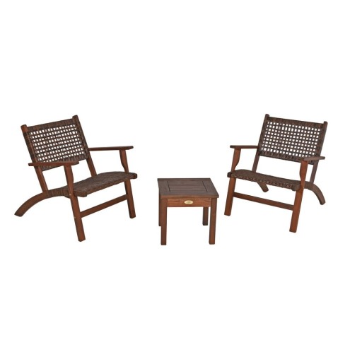 Set mobilier de grădină maro din lemn masiv de eucalipt pentru 2 persoane Sonora - Garden Pleasure