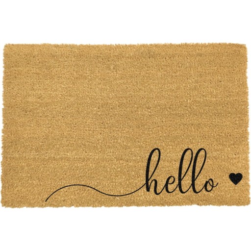 Covoraș de intrare din fibre de nucă de cocos 40x60 cm Hello Scribble – Artsy Doormats