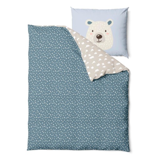 Lenjerie de pat pentru copii din bumbac pentru pătuț 100x135 cm Bear – Bonami Selection