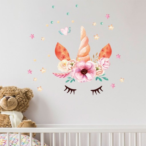 Autocolant de perete Ambiance Watercolor Unicorn