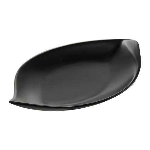 Platou servire Salsa, Ambition, 27x15.5 cm, portelan, negru