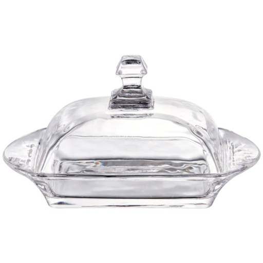 Suport pentru unt / untiera Aurora Clear, Domotti, 17x10.5 cm, sticla