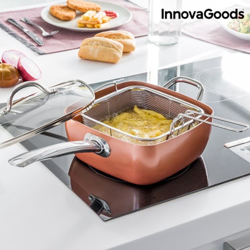 Tigaie multifunctionala 5-in-1, InnovaGoods, aluminiu, invelis ceramic