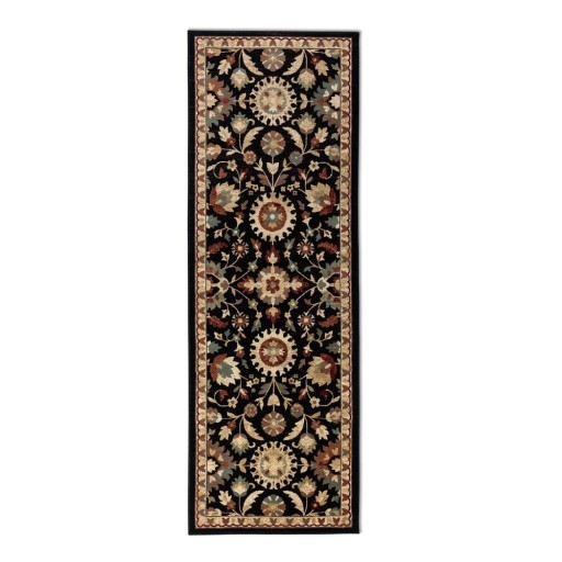 Covor tip traversă negru/bej 80x240 cm Herat – Nouristan