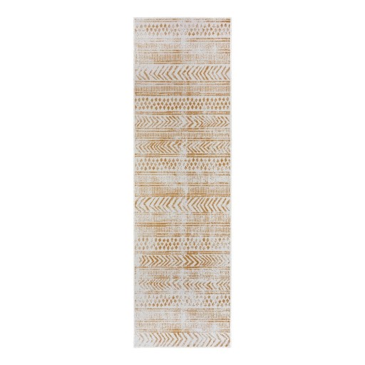 Covor de exterior galben ocru-alb 80x250 cm Biri – NORTHRUGS