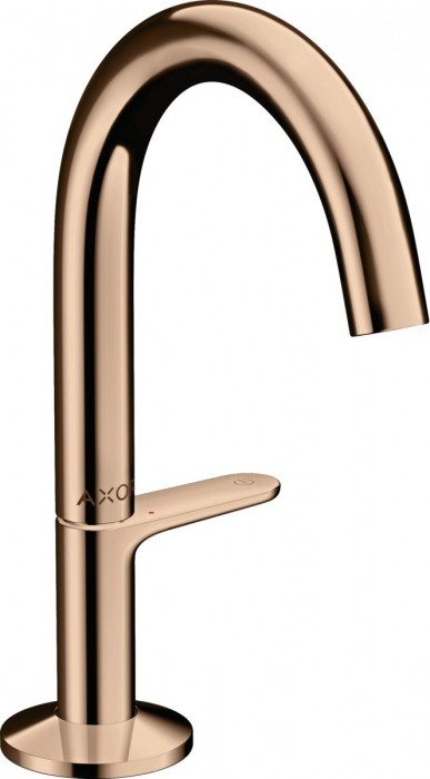 Baterie lavoar baie red gold lucios cu ventil click-clack Hansgrohe Axor One Select 140