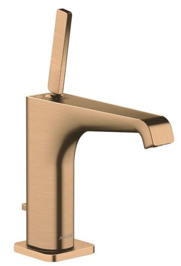 Baterie lavoar baie bronz periat cu ventil pop-up Hansgrohe Axor Citterio E