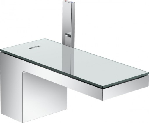 Baterie lavoar baie crom sticla oglinda, ventil click-clack, Hansgrohe Axor MyEdition 70