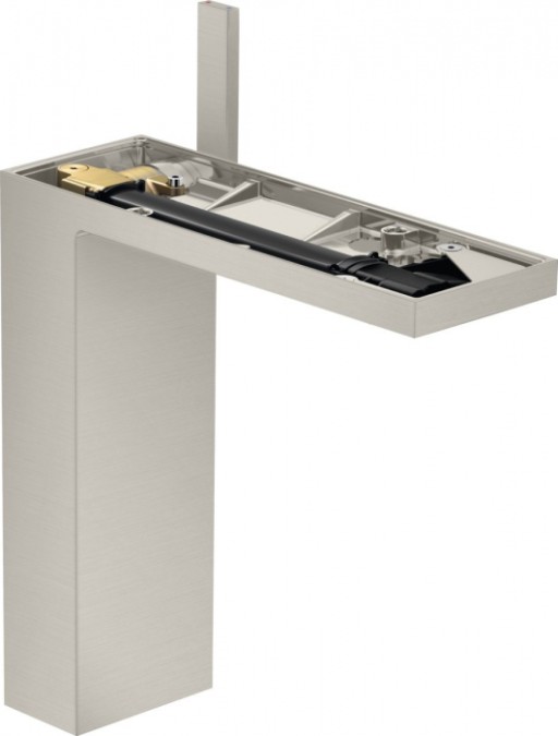 Baterie lavoar baie culoare inox, ventil click-clack, Hansgrohe Axor MyEdition 230