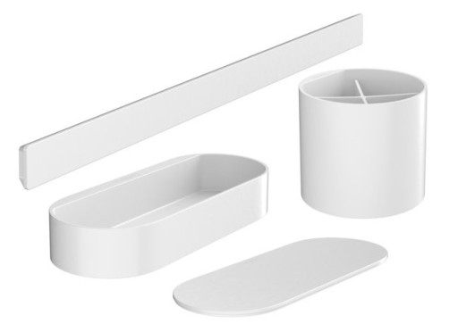 Set accesorii baie culoare alb mat Hansgrohe WallStoris 27968700