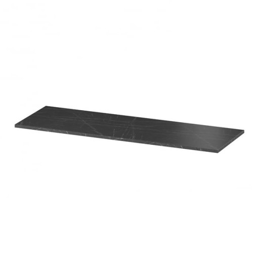 Blat pentru mobilier baie Cersanit Larga 140 cm, negru marmura