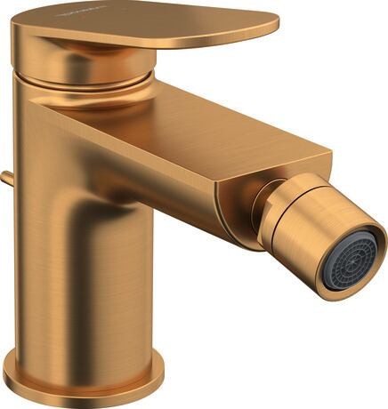 Baterie bideu Duravit Wave ventil pop-up bronz periat