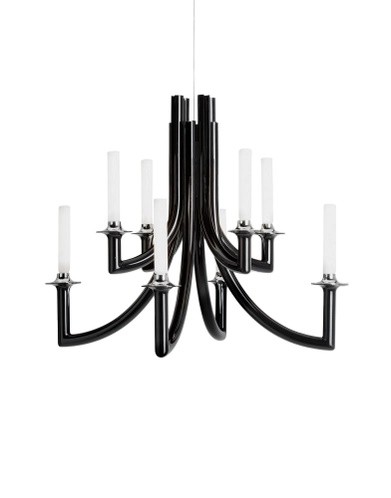 Candelabru Kartell Khan design Philippe Starck d 77cm 8x max 5W E14 negru