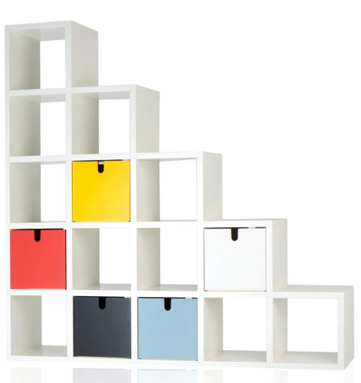 Biblioteca Kartell Polvara design Giulio Polvara 196x196x35.5cm alb