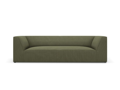 Canapea 3 locuri, Ruby, Micadoni Home, BL, 232x93x69 cm, velur, verde