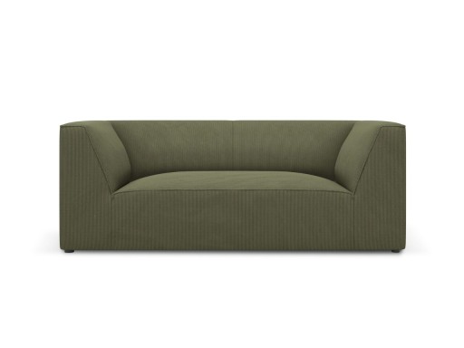 Canapea 2 locuri, Ruby, Micadoni Home, BL, 174x93x69 cm, velur, verde