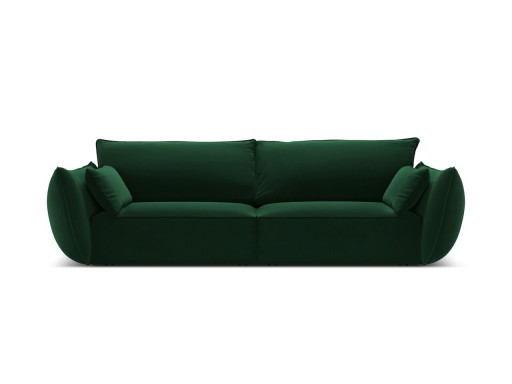 Canapea 3 locuri, Kaelle, Micadoni Home, BL, 208x100x85 cm, catifea, verde bottle