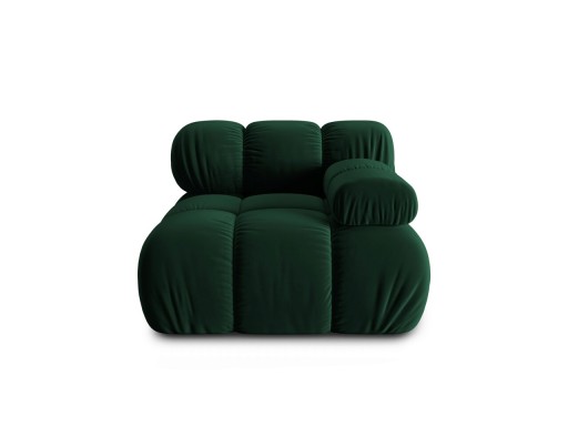 Modul canapea dreapta 1 loc, Bellis, Micadoni Home, BL, 94x94x63 cm, catifea, verde bottle