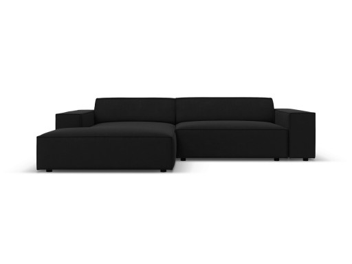 Coltar modular stanga 3 locuri, Jodie, Micadoni Home, BL, 224x166x70 cm, catifea, negru