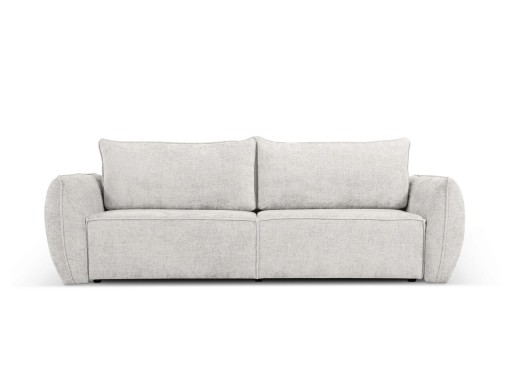 Canapea extensibila 3 locuri, Kaelle, Micadoni Home, BL, 244x97x91 cm, poliester chenille, gri deschis