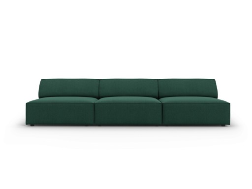 Canapea 3 locuri, Jodie, Micadoni Home, BL, 240x102x70 cm, poliester, verde