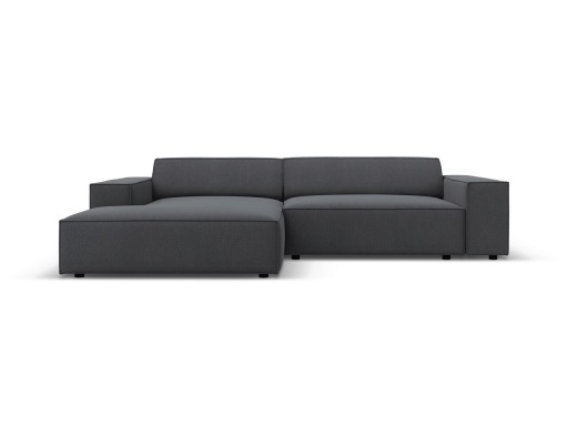 Coltar modular stanga 3 locuri, Jodie, Micadoni Home, BL, 224x166x70 cm, poliester, gri inchis