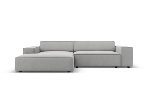 Coltar modular stanga 3 locuri, Jodie, Micadoni Home, BL, 224x166x70 cm, poliester, gri deschis