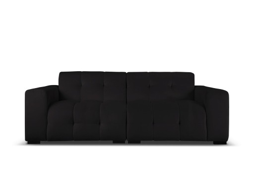 Canapea 4 locuri, Kendal, Micadoni Home, BL, 255x103x79 cm, catifea, negru