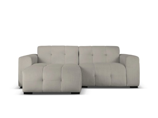 Coltar stanga 4 locuri, Kendal, Micadoni Home, BL, 256x173x79 cm, catifea, gri inchis