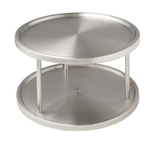 Organizator rotativ pentru condimente, Wenko, Carousel Duo, 26 x 15.5 cm, inox